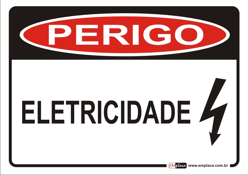 Quando avistar uma placa dessa, mantenha distância, pois pode ser que aconteça algum acidente, caso entre em contato direto com o objeto ou linha de frente. Cuide-se. 