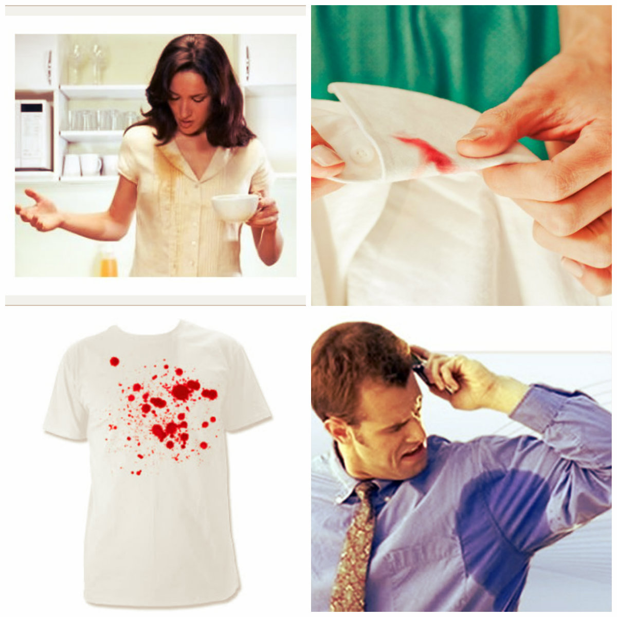 Tenha um pequeno kit de limpa roupas em seu escritório ou então leve sempre uma blusa ou camisa, extra.